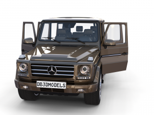 mercedes benz g class with interior brown 3D 模型