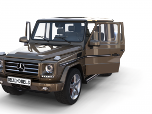 mercedes benz g class with interior brown 3D 模型