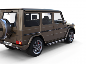 mercedes benz g class with interior brown 3D 模型
