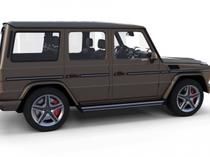mercedes benz g class with interior brown 3D 模型