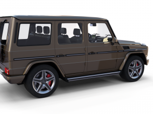 mercedes benz g class with interior brown 3D 模型