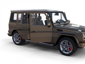 mercedes benz g class with interior brown 3D 模型