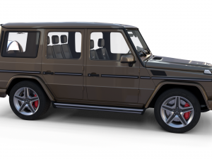 mercedes benz g class with interior brown 3D 模型