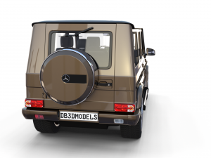 mercedes benz g class with interior brown 3D 模型