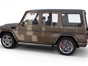 mercedes benz g class with interior brown 3D 模型