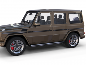 mercedes benz g class with interior brown 3D 模型