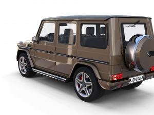 mercedes benz g class with interior brown 3D 模型