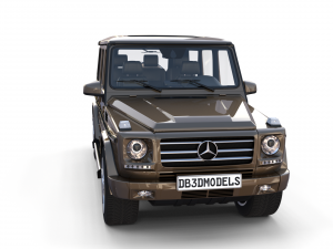 mercedes benz g class with interior brown 3D 模型