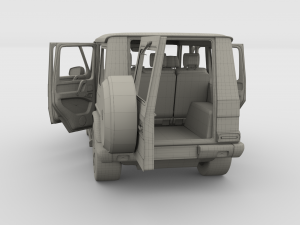 mercedes benz g class with interior brown 3D 模型
