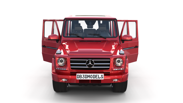 mercedes benz g class with interior red Modelo 3D .c4d .max .obj .3ds .fbx .stl .blend