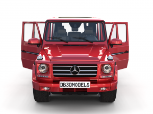 mercedes benz g class with interior red 3D Model