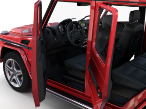 mercedes benz g class with interior red Modelo 3D
