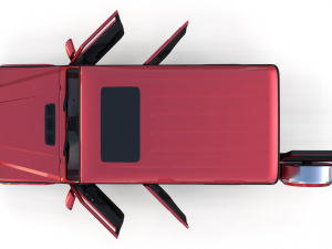 mercedes benz g class with interior red Modelo 3D