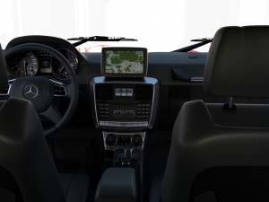 mercedes benz g class with interior red Modelo 3D
