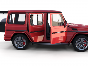mercedes benz g class with interior red Modelo 3D