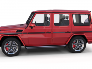 mercedes benz g class with interior red Modelo 3D