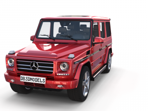 mercedes benz g class with interior red Modelo 3D