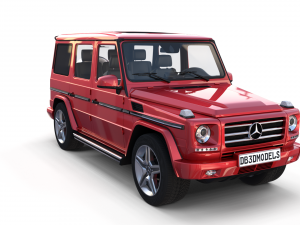 mercedes benz g class with interior red Modelo 3D