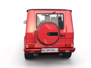 mercedes benz g class with interior red Modelo 3D