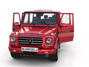 mercedes benz g class with interior red Modelo 3D