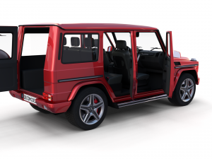 mercedes benz g class with interior red Modelo 3D