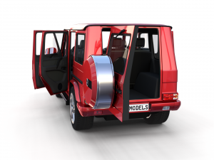 mercedes benz g class with interior red Modelo 3D