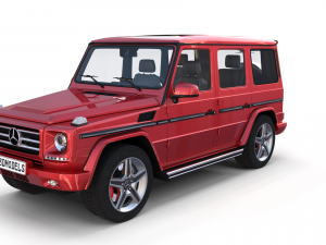 mercedes benz g class with interior red Modelo 3D
