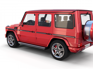 mercedes benz g class with interior red Modelo 3D