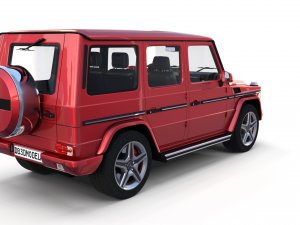 mercedes benz g class with interior red Modelo 3D