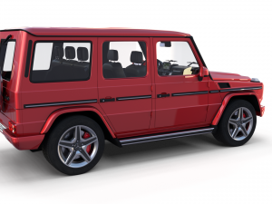 mercedes benz g class with interior red Modelo 3D