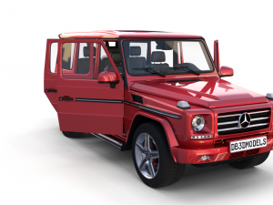 mercedes benz g class with interior red Modelo 3D