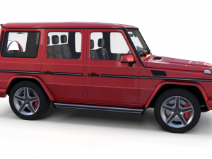 mercedes benz g class with interior red Modelo 3D