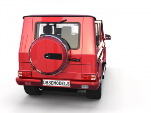 mercedes benz g class with interior red Modelo 3D