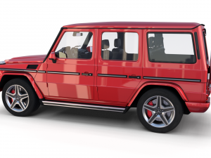 mercedes benz g class with interior red Modelo 3D