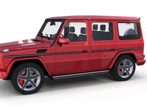 mercedes benz g class with interior red Modelo 3D