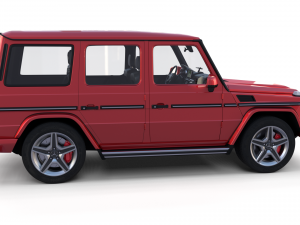 mercedes benz g class with interior red Modelo 3D