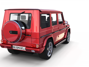 mercedes benz g class with interior red Modelo 3D