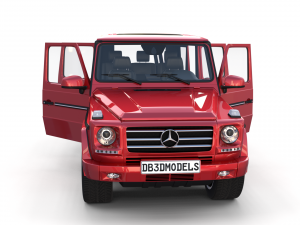 mercedes benz g class with interior red Modelo 3D