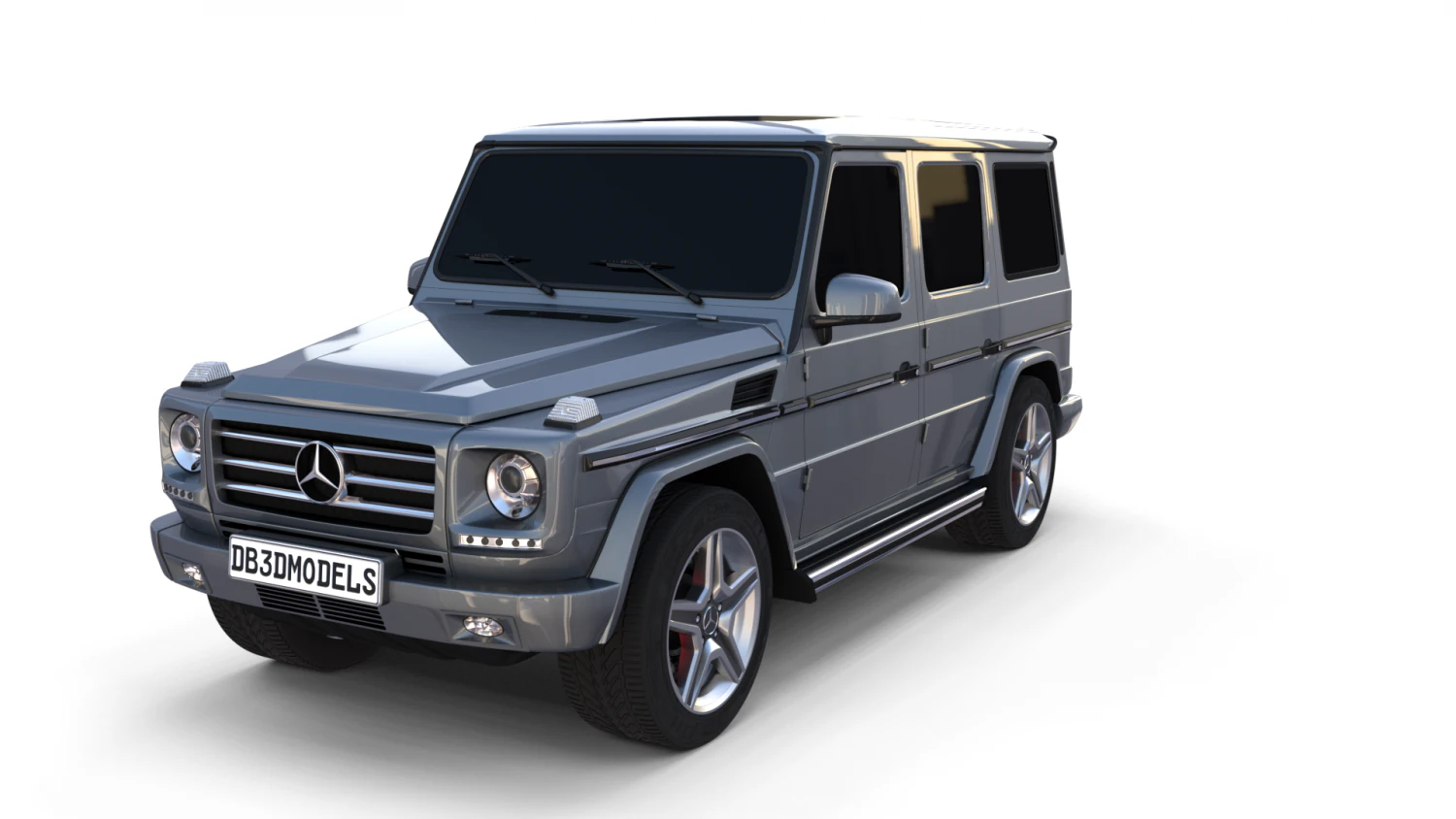 mercedes benz g class gray 3D Model .c4d .max .obj .3ds .fbx .stl .blend 