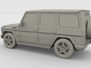 mercedes benz g class gray 3D 模型