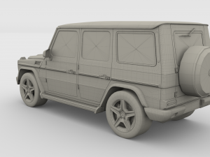 mercedes benz g class gray 3D 模型