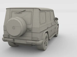 mercedes benz g class gray 3D Model