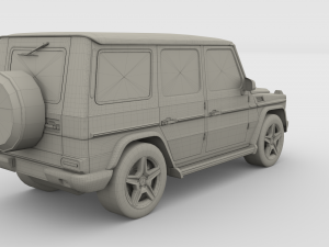 mercedes benz g class gray 3D 模型