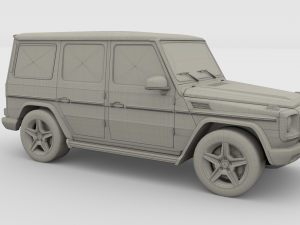 mercedes benz g class gray 3D 模型