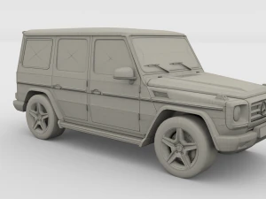 mercedes benz g class gray 3D Model