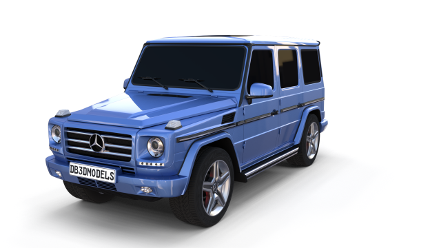 mercedes benz g class blue 3D Model .c4d .max .obj .3ds .fbx .stl .blend