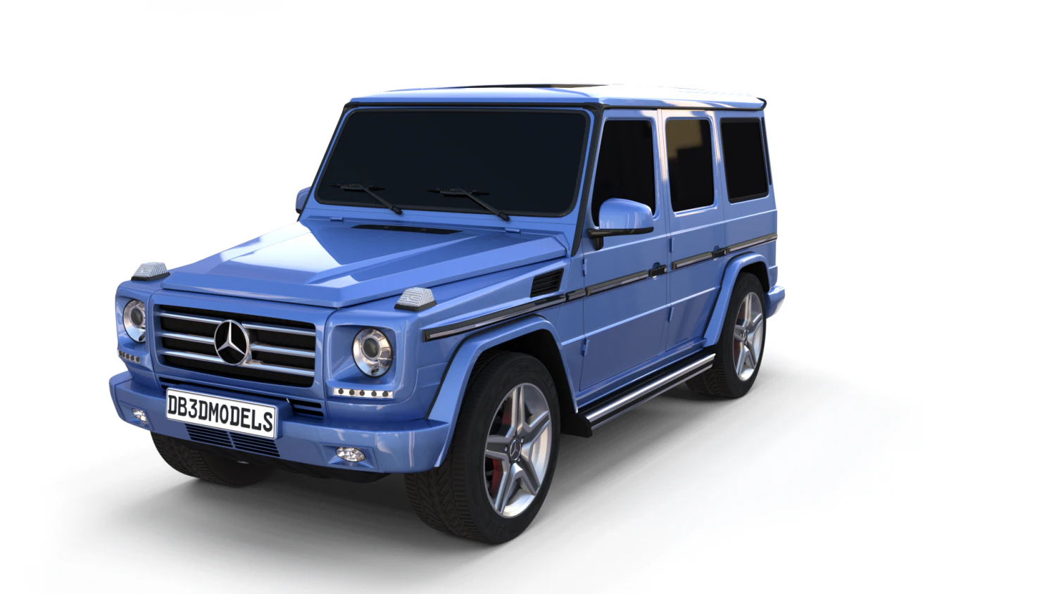 mercedes benz g class blue 3D Model .c4d .max .obj .3ds .fbx .stl .blend 