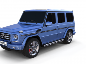 mercedes benz g class blue 3D Model