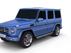 mercedes benz g class blue 3D Model