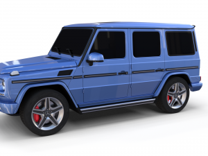 mercedes benz g class blue 3D Model